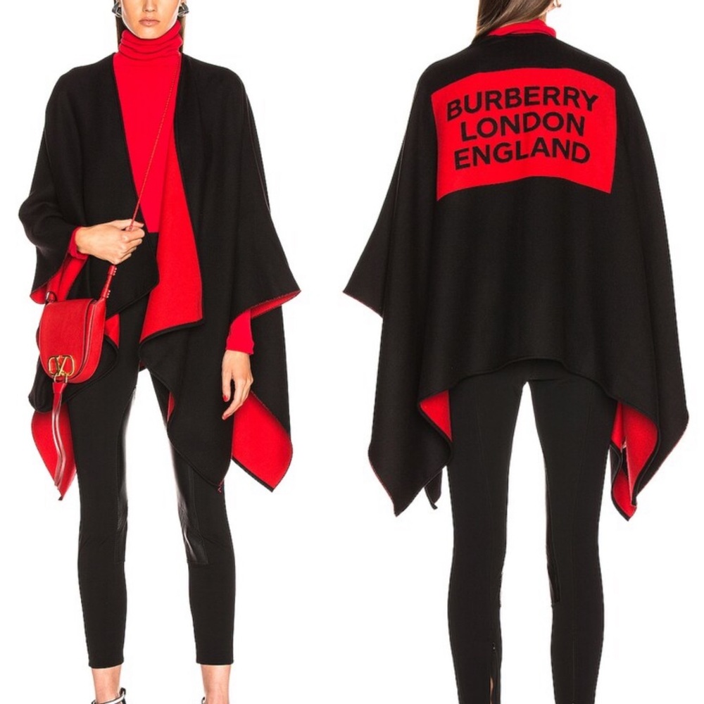 LIKE NEW Burberry London Wool Poncho Cape
